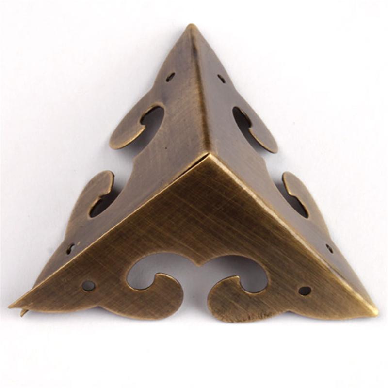 

Craft Tools 2pc 45*45MM Luggage Wooden Case Jewelry Box Corners Brackets Decor Corner Antique Protector For Furniture Triangle Rattan Carved