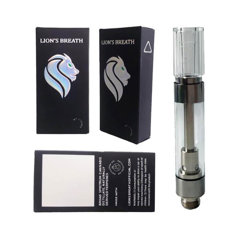 

Lion Breath Cart Atomizers Ceramic Glass Tank 0.8 1.0ml Empty Cartridges Thick Oil Vape Carts Dab Pen Vaporizer white tip 1500pcs