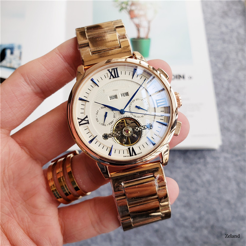 High quality 5A Patek brand Swiss mechanical watch mens automatic business Wristwatches luxury chronograph sapphire Timepieces Waterproof classic wa