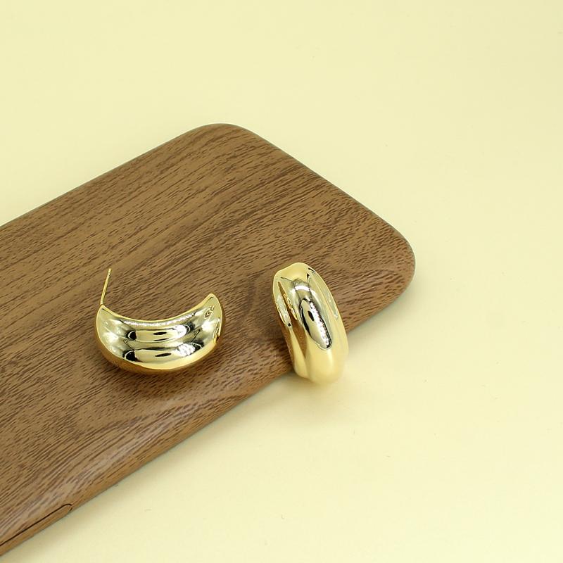 

Stud Ethnic Simple Ladies Geomety Ear Studs Earrings Modern Copper For Women Men Party Jewelry Gift Accessories, Golden;silver