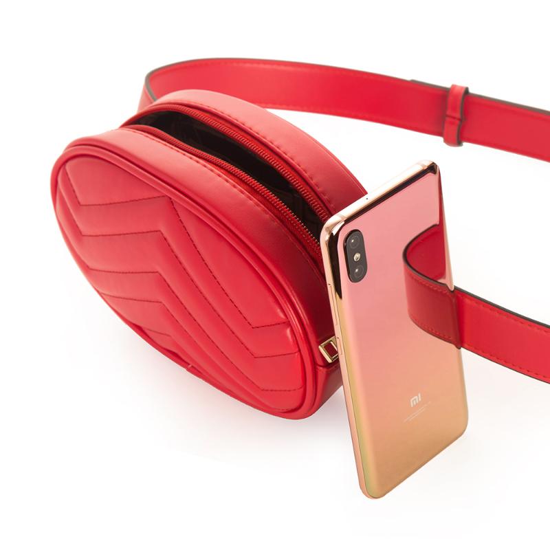 

Waist Bags Women Cute Beetle Pack Phone Bag Fashion Belt Purse Pouch Pu Leather Fanny, Sky blue