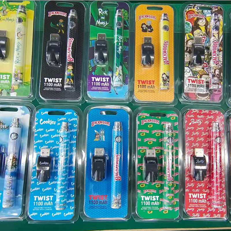 

Cookies Backwoods Preheating Twist Battery 1100mah Preheat Bottom Dial Variable Voltage BUD Vape pen 510 for Wax Oil Th210 Th205 Cartridge