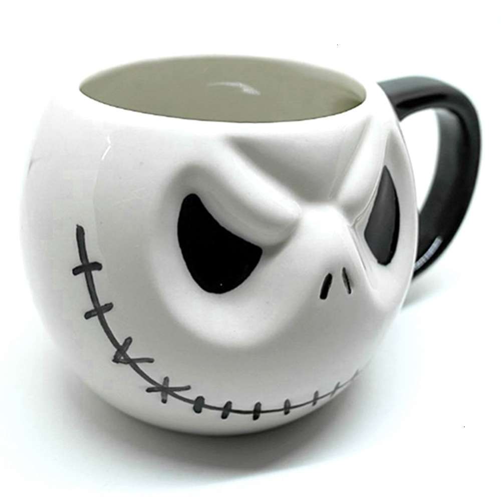 

Creative Skull Drinkware Jack Mugs Cartoon Coffee Tea Halloween Bar Cup Nightmare Before Christmas Gift
