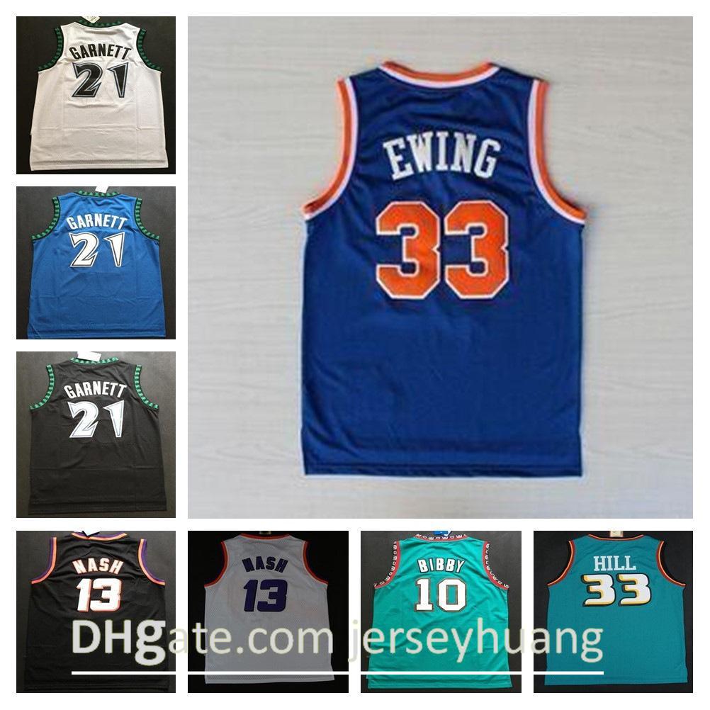 

Retro Basketball Jerseys Garnett 33 Hill ason Stockton 32 Karl Malone Jason Williams Ewing Gary Payton Kemp Barkley Jersey Ncaa, Colour 2