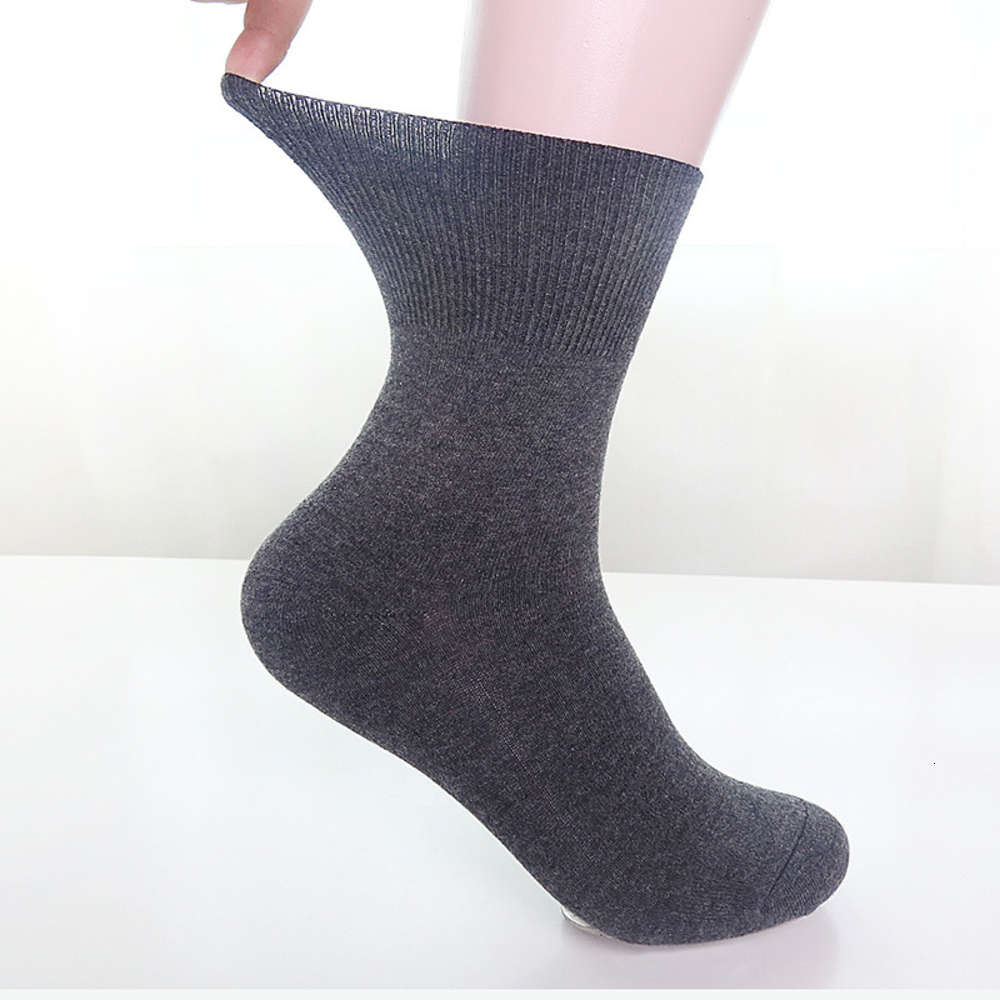 

Large size diamond socks men's cotton large loose mouth care, Black