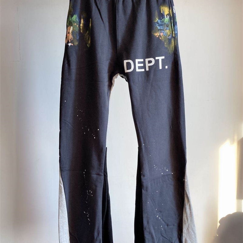 

gallerydept ins printed men' Sweatpants Yuki + design high street loose casual and wo letter black splash ink