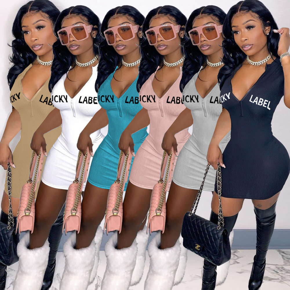 

Xr2139 women's nightclub sexy small pit embroidery zipper tight dress, Black;gray