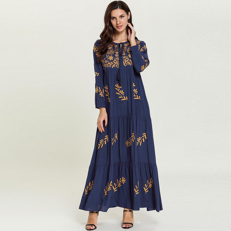 

Vestidos Compridos Dubai Abaya Kaftan Morocco Arabic Muslim Dress Turkey Caftan Turkish Hijab Dresses Robe Musulmane Longue Arab