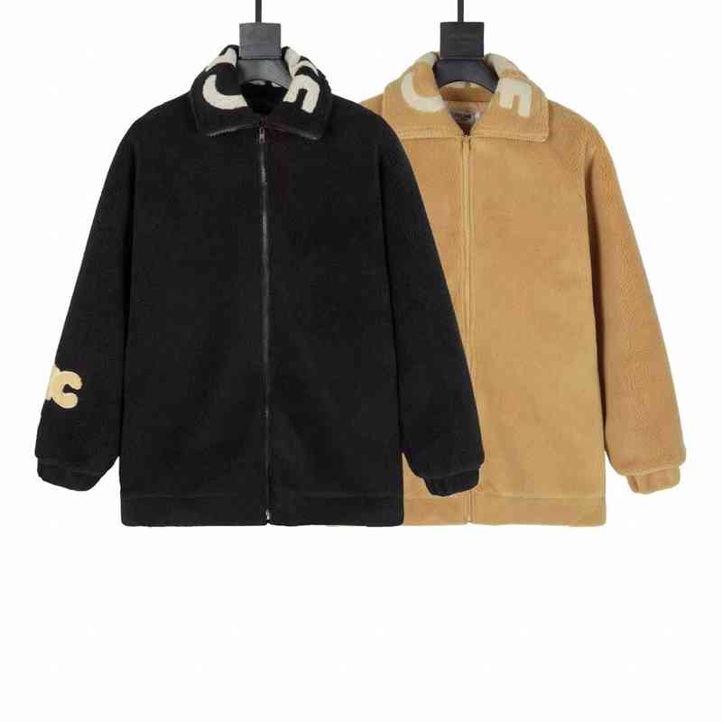 

Women' Wool & Blends High version winter cel thickened warm male and female couple lamb wool cotton jacket 1QFL, Khaki