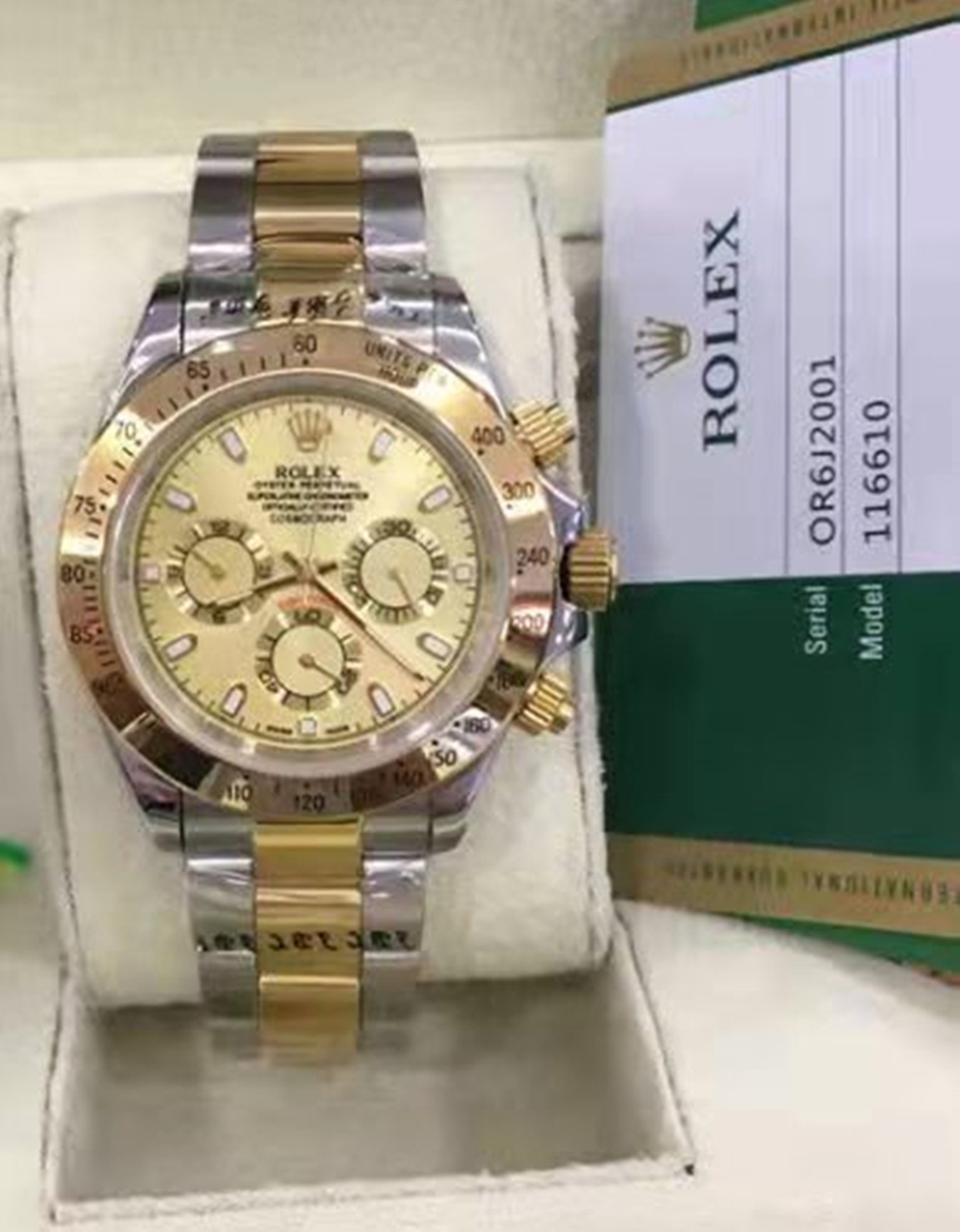 

With Original Box Luxury Automatic 2813 Mechanical Movement Watch gold Dial Watches Men 116508 Gold 116528 Mens Cosmograph Wristwatches, Style 1 original box + watch