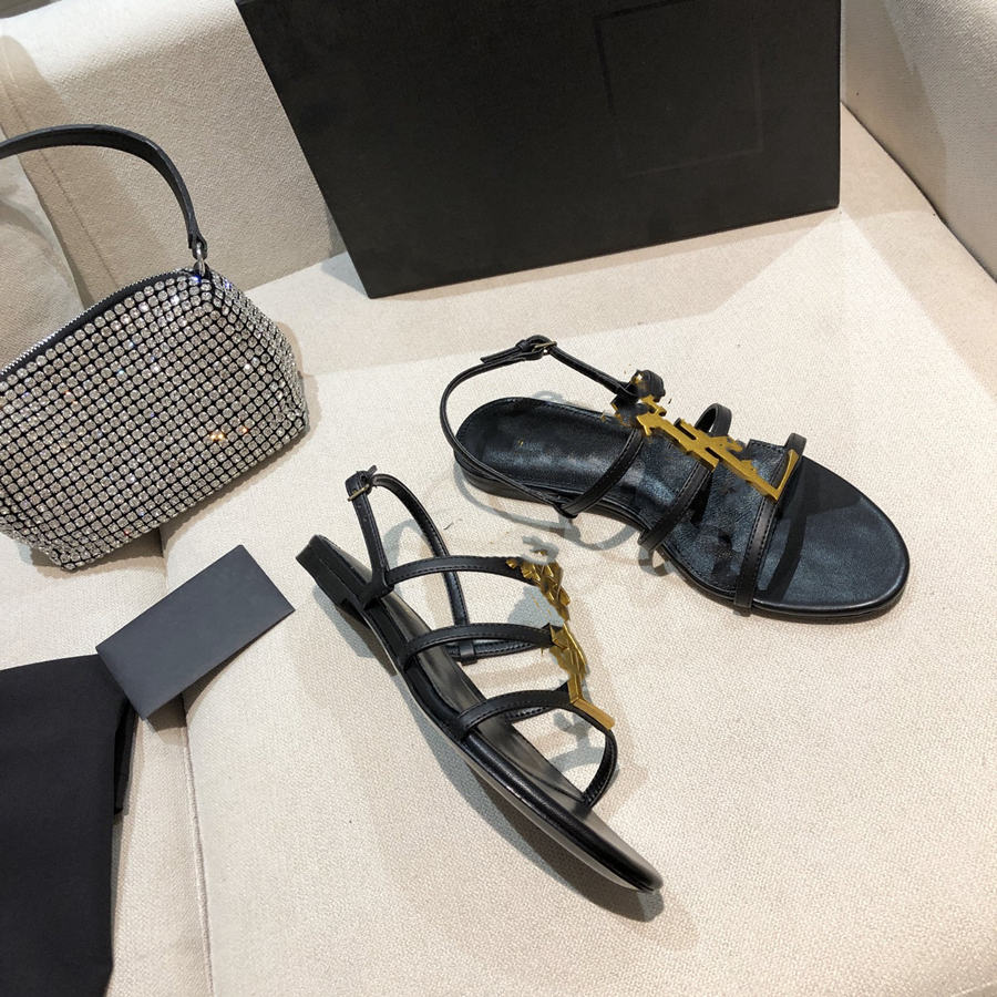

LVLouisVittonYSLLuxurys Designers Shoes 2021 fashion sandals high heels high quality imitation counter brand s, Black