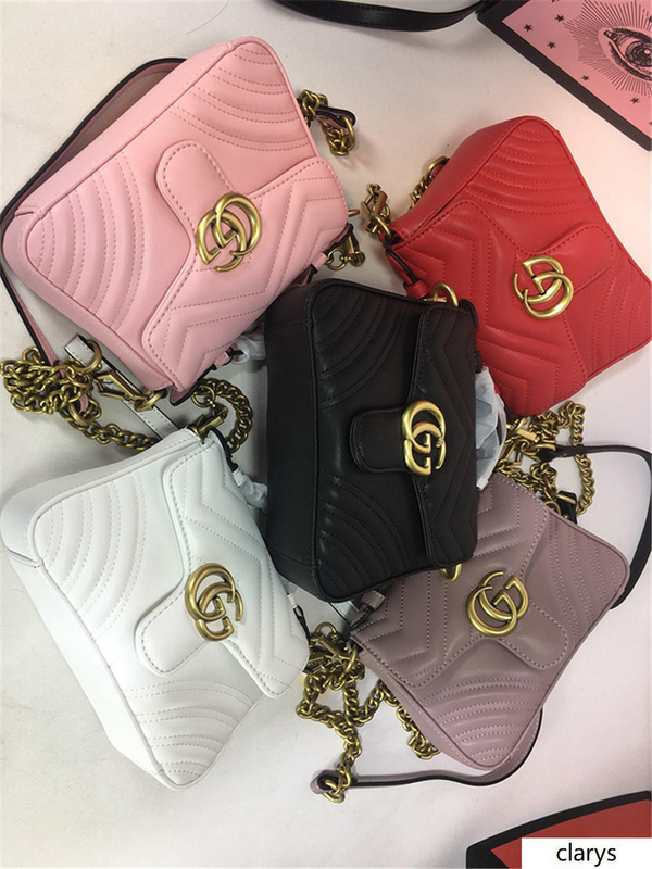 

GG Marmont Mini Leather Top Handle Bag Black 547260 Chevron Heart Quilted 2WAY Hand bag Size:21x15.5x8CM, As pictures