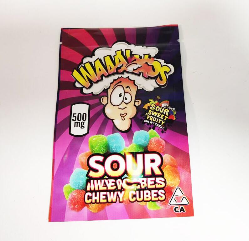 

500mg WARHEADS Bag Selling Sweet Chewy Cubes Edibles Gummies Warheadss Package Bags