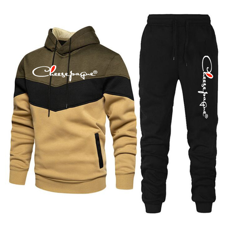 

Brand tracksuits men letter printing jacket sweatpants fitness gym mens set cotton sport 2 piece sets jogging track suits Plus Size S-3XL