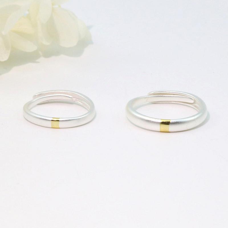 

Cluster Rings 2021 Arrivals 925 Sterling Silver For Lover Couple Ring Fashion Jewelry, Golden;silver