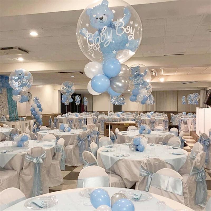 

Party Decoration Baby Shower Boy Girl Foil Balloons Bear Bubble Balloon Gender Reveal Supplies 1st Birthday Babyshower Decorations