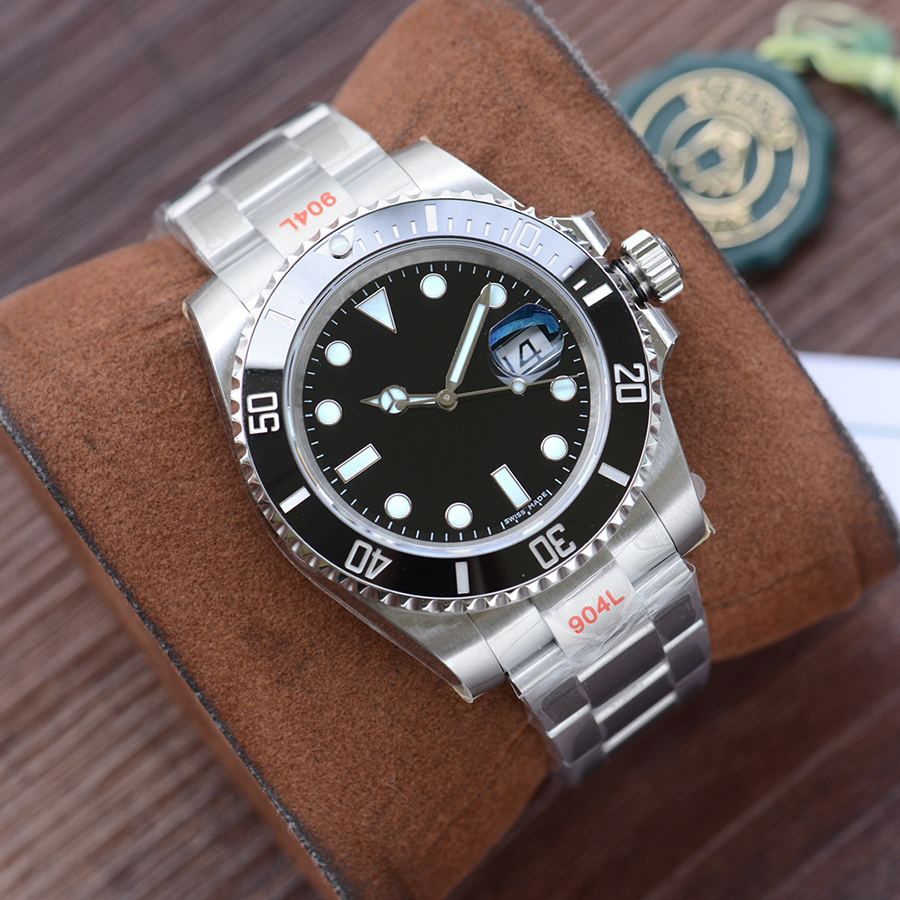 

luxury watch Mens Watches mechanical submarine 2813 40mm Between gold Stainless steel strap Sapphire mirror waterproof 50off, Slivery;brown