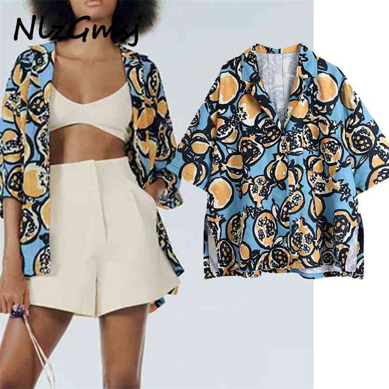 

Blouse Women Fashion Texture Floral Printed Oversize Shirt Summer Large Size Short Sleeve Tops Chic 03 210628, As picture