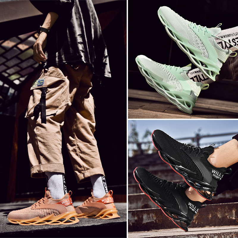

Blade Men Shoes Fall 2021 Mens Fashion Casual Sneakers Increased plus Size Sneaker, Black