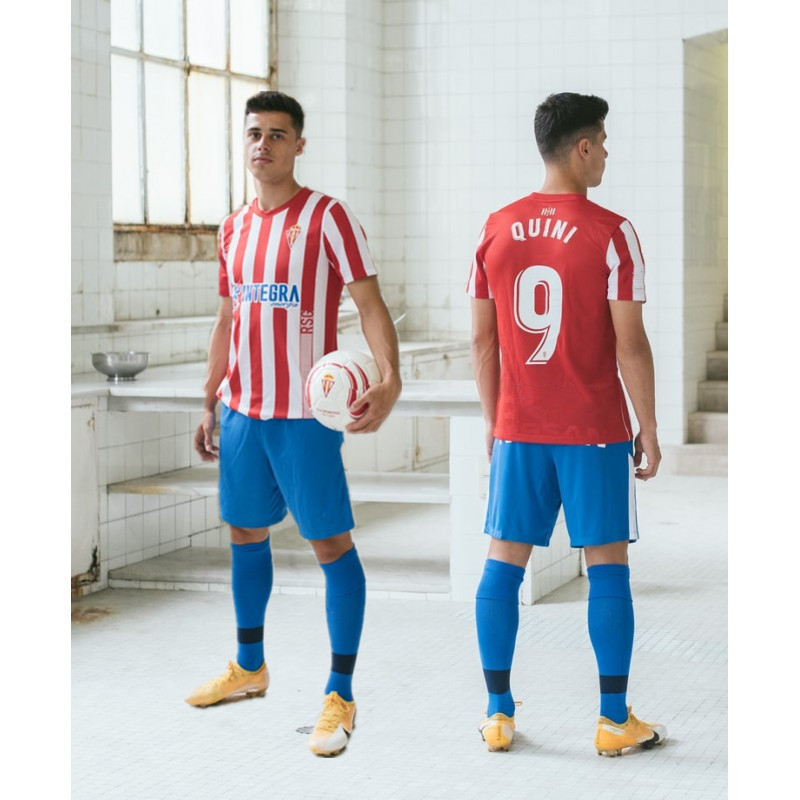 

Sporting de Gijón Soccer Jerseys 2021 22 RIVERA P.GARCIA KRAVETS J.BERROCAL maillots foot QUINI DJUKA GASPAR PEDRO DIAZ GIJON Football shirts Kit, Home +patch