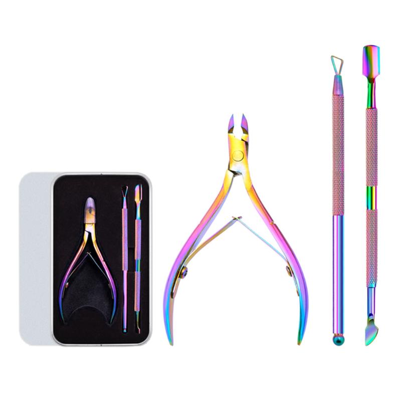 

Nail Art Kits Cuticle Remover Trimmer & Pusher Nippers Professional Stainless Steel