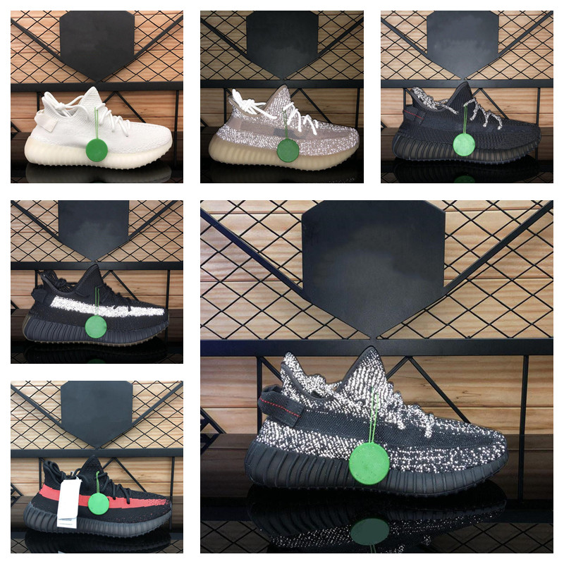 

mono Static Reflective Running shoes 3M Belgua 2.0 Semi Frozen Butter Yellow Blue 350 v2 Designer MX Oat kanye Tailgate Static Men Women ze, Black