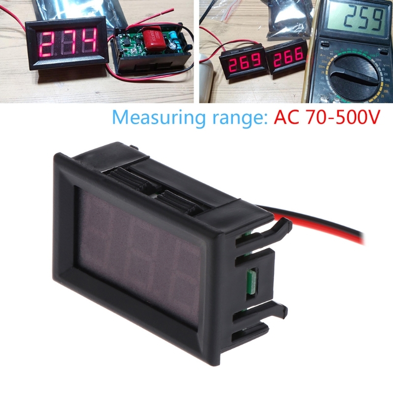 Ac 70-500V Digital Voltmeter 0.56 Inch Red Led 2 Draad Volt Voltage Test Meter 83XA-image-691618357
