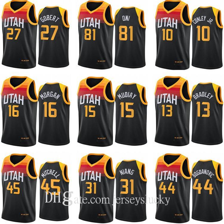 

Men Donovan 45 Mitchell Mike 00 Clarkson Rudy 10 Conley Jersey 27 Gobert 17 Udoka Azubuike 15 Derrick Favors Basketball Jerseys Size -2XL, Color 5