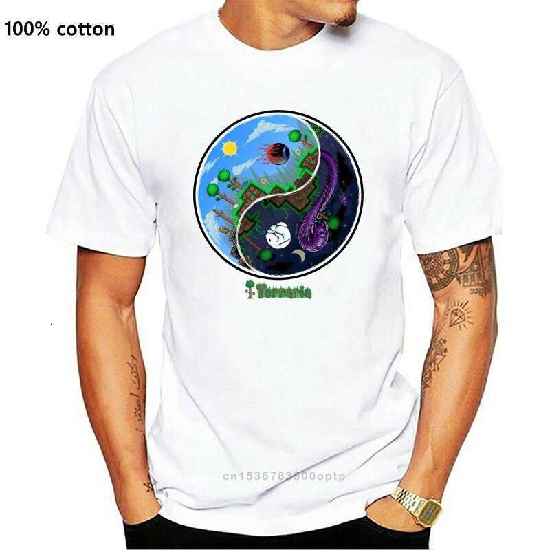 

Terraria Night and Day T-shirt M-3xl Us Stock Fast Shipping Loose Size Top Tee Shirt