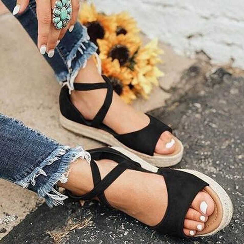 

2021 Women Sandals Woman Platform Peep Toe Female Gladiator Flats Ladies Zipper Shoes Women's Comfortable Plus Size Summer Y0721, Apricot