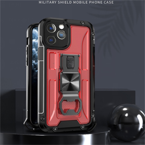 

Shockproof Magnetic Car Holder Phone Cases For iPhone 13 12 11 Pro Max XS XR 7 8 Plus with Kickstand Cover A31 A51 A71 note 20, Yellow