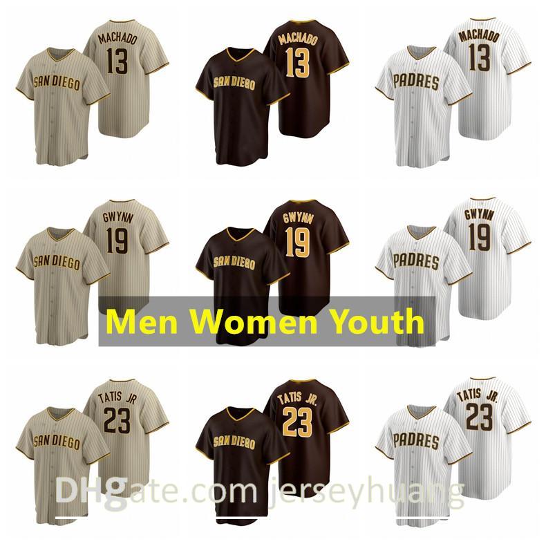 

San DiegoBaseball Jerseys 23 Fernando Tatis Jr Jersey 13 Manny Machado 19 Tony Gwynn men women youth size -XXXXL, Blue;black