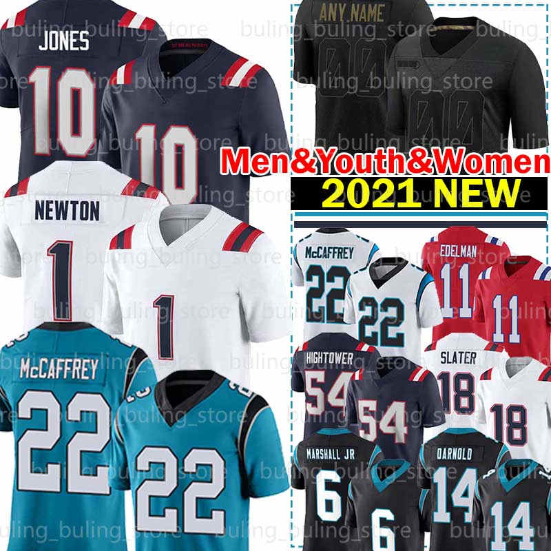 

1 Cam Newton Jersey Mac Jones 11 Julian Edelman Christian McCaffrey Sam Darnold Terrace Marshall Jr Carolina Panthers New England Patriot Dont'a Hightower, Jersey(a g)