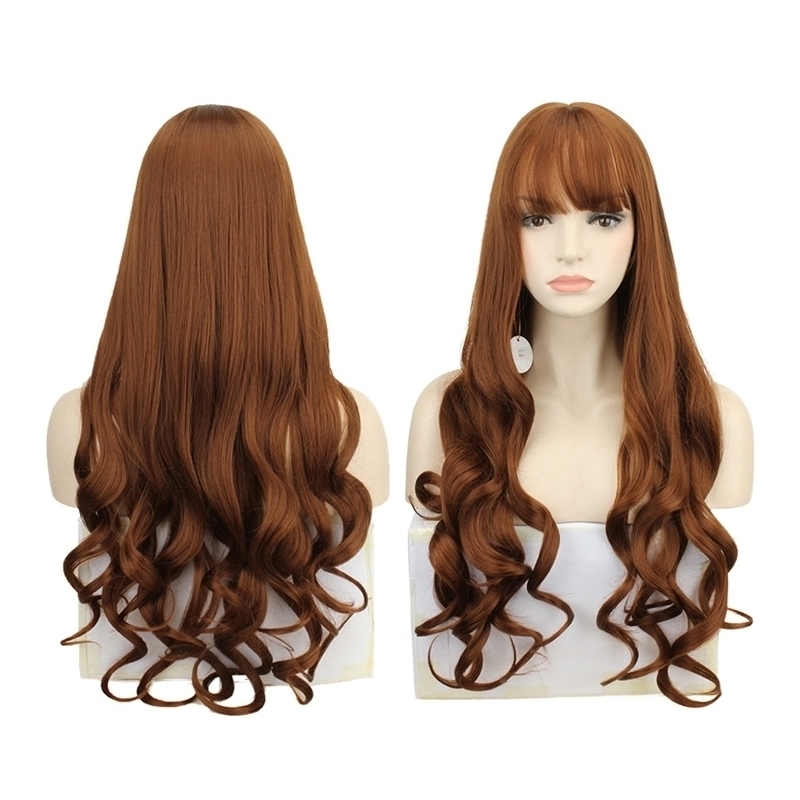 

fiber headgear female Chemical long curly hair