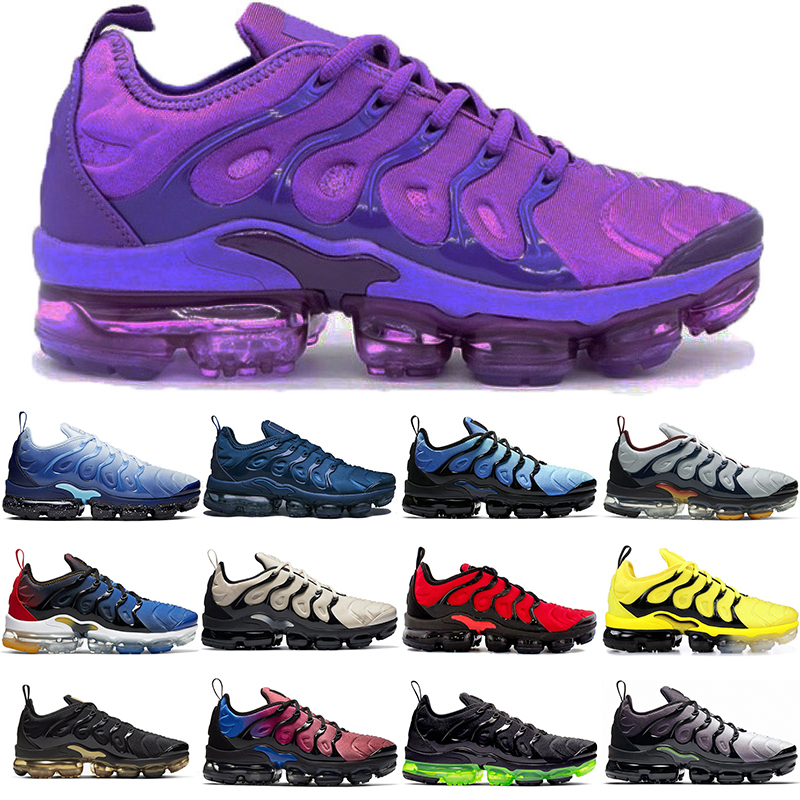 

wholesale tn plus running shoes for men women Triple Black White Cherry Fresh Atlanta Hyper Blue #49 Bred Pure Platinum mens trainers sport sneakers size 36-47