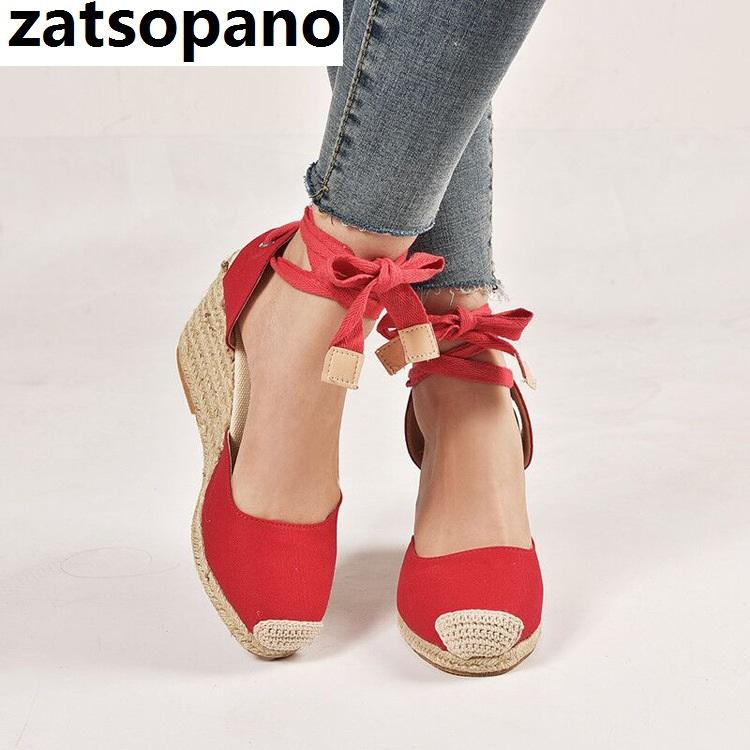 

Women Sandals Casual Linen Canvas Wedge Espadrilles Summer Ankle Strap Closed Toe High Heel Platform Pump Shoes Big Size, Black