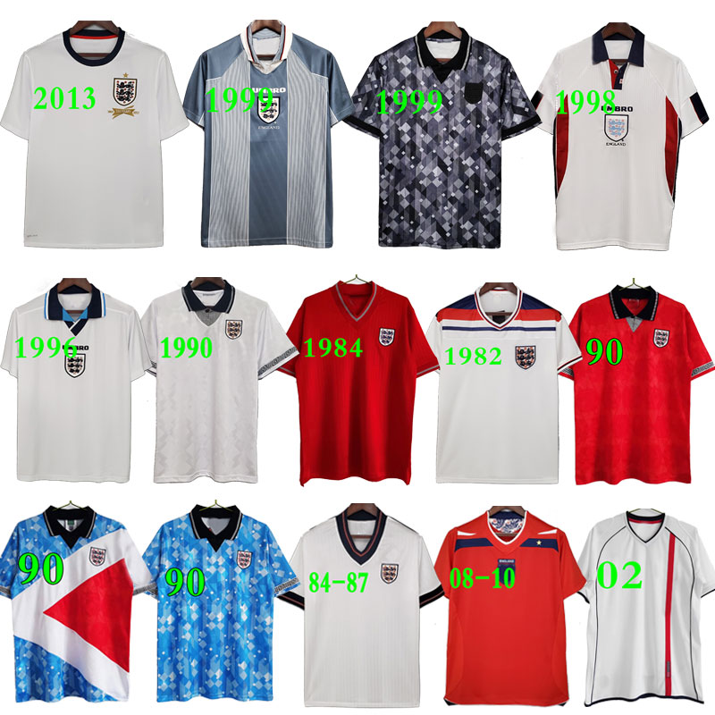 

RETRO 1900 2008 2010 away English soccer jersey Shearer Gascoigne Gerrard Lampard Scholes Owen KEEGAN JORDI BECKHAM Rooney football shirt, 2013