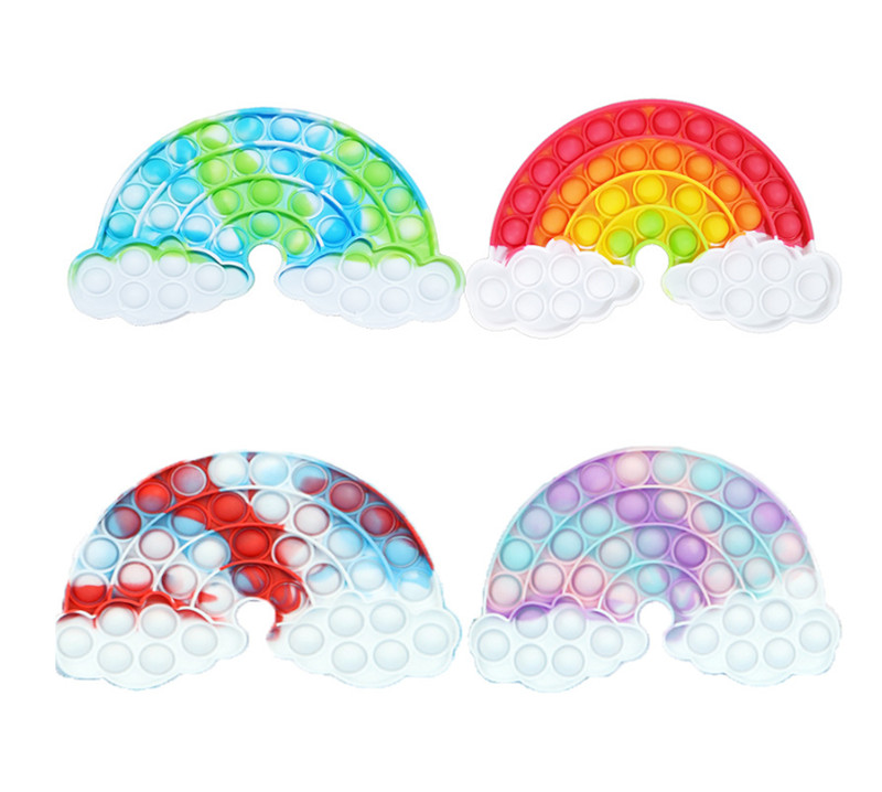 

Party Silicone pop Bubble Gadget Rainbow Cloud Fidget Toys Anti stress Anti-stress Squeeze Toy