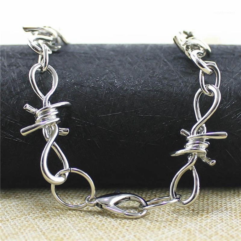 

Punk Thorns Iron Unisex Choker Necklace Harajuku Hip Hop Fashion Accessry Streetwear Chains