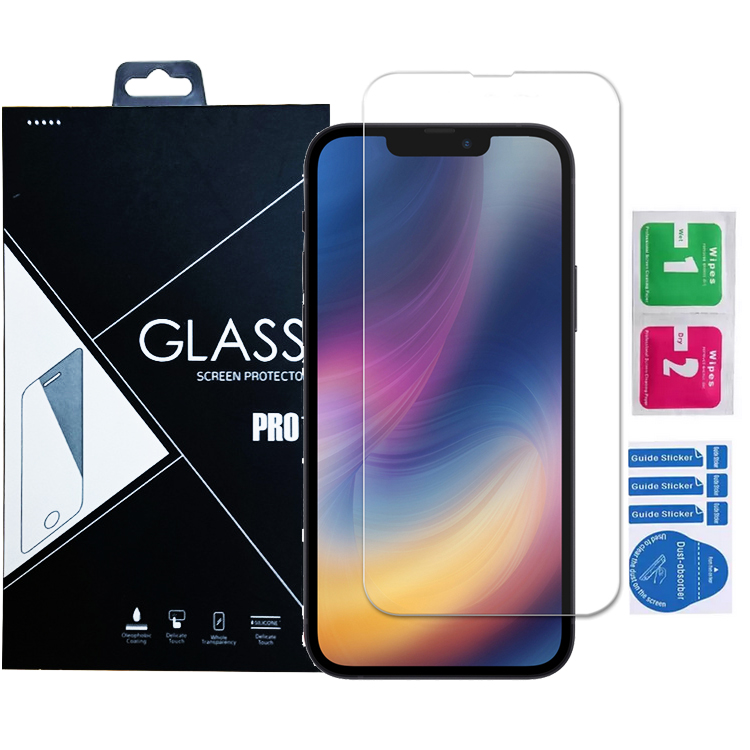 

2.5D Clear Tempered Glass Phone Screen Protector For iPhone 13 12 11 pro max XR XS X XS Samsung A02 A02S A32 A52 A72 A92 4g 5g with retail box