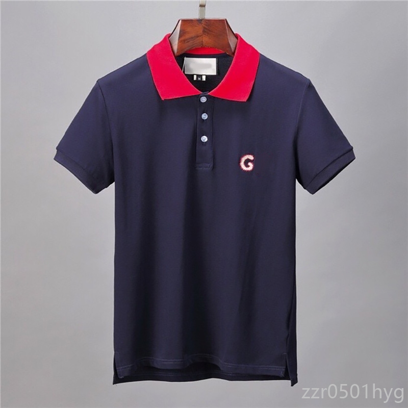 

All-match Men's Polo Shirts Men Homme Summer Polos Shirt Embroidery Shirts High Street Trend Top Simple Solid Color Short Sleeve Tee