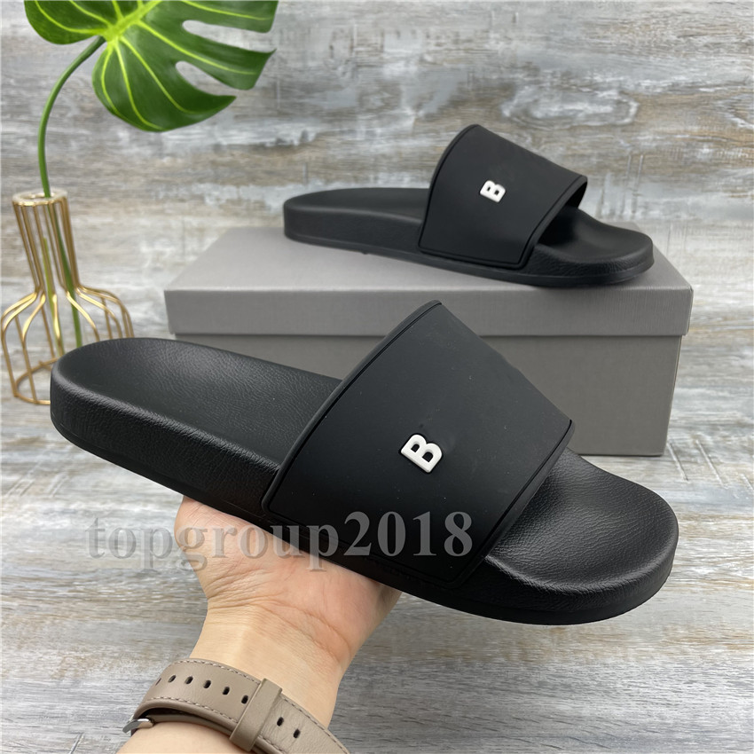 

Paris B Sliders Mens Womens Summer Sandals Beach Slippers Ladies Black Scuffs Home Slides Flat Chaussures Shoes Indoor Office Street Slipper