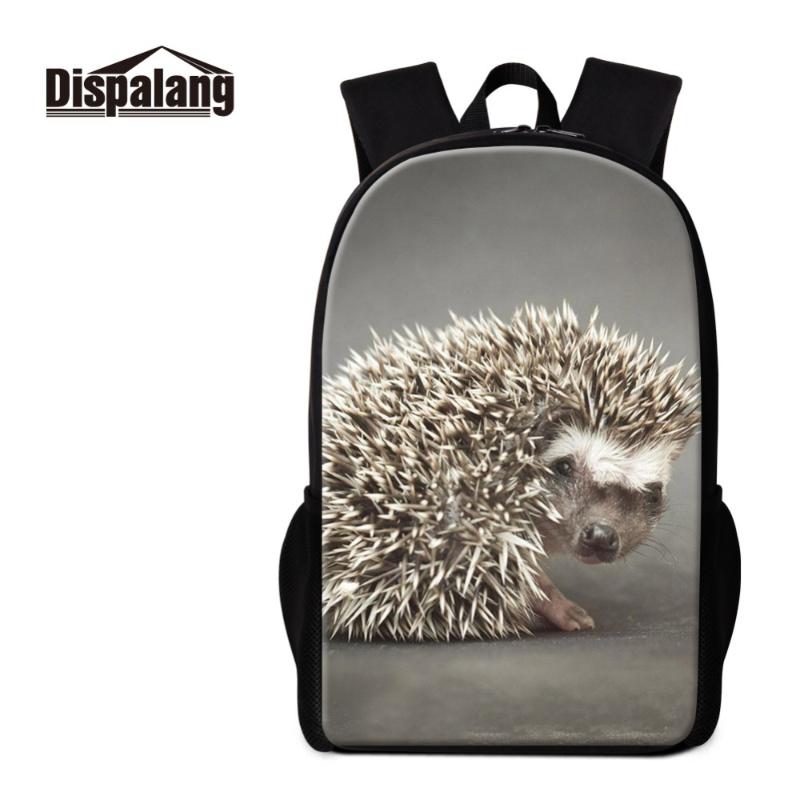 

Dispalang Most Knapsack For Boys Coolest Guys Daypack Print Hedgehog Po Student's Book Bag Oxford Hollow Out School Bags