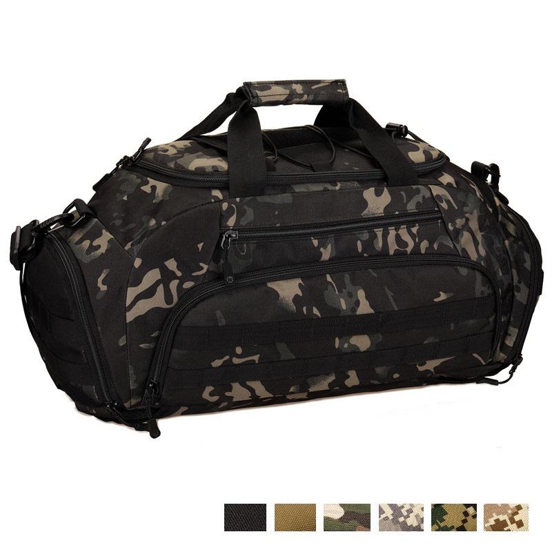 

Outdoor Bags Hiking Tactical Backpack Fishing Camping Hunting Large Capacity Tennis Badminton Training Package GYM Sport Multifunctional, Brown