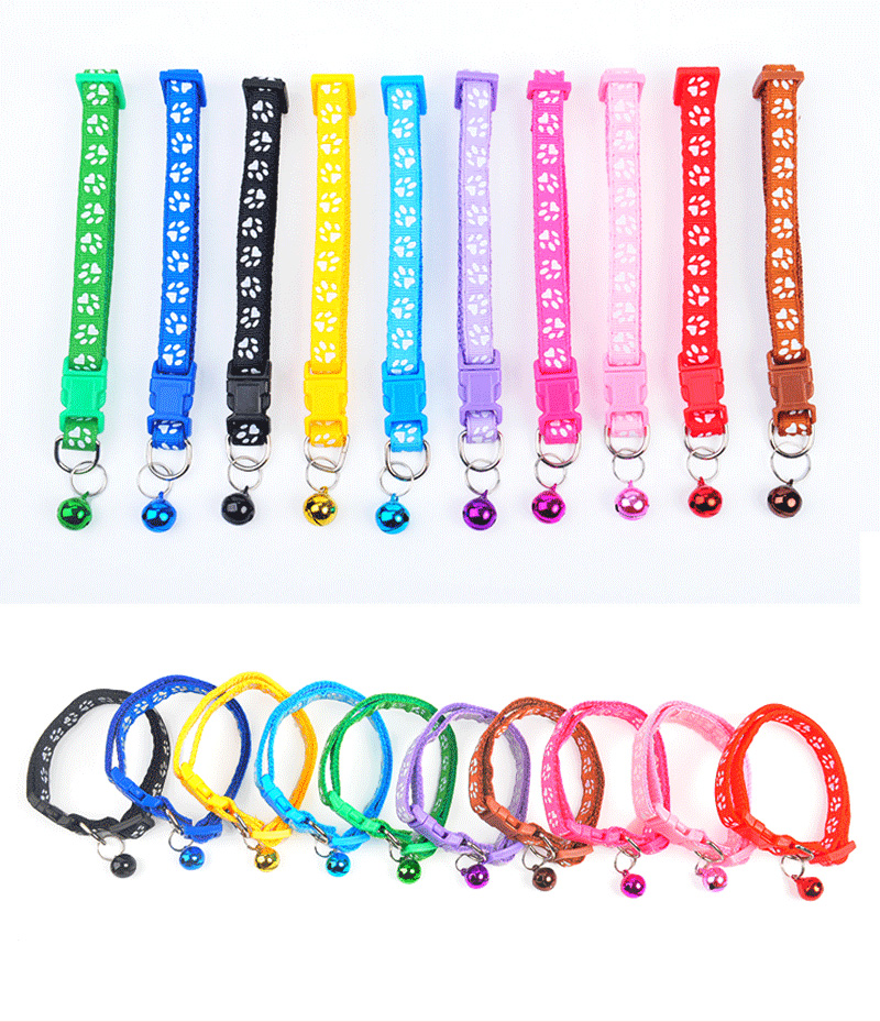 

Dog Collars Colorul Pet Collar Supplies Cat With Bell Adjustable Buckle Accessories