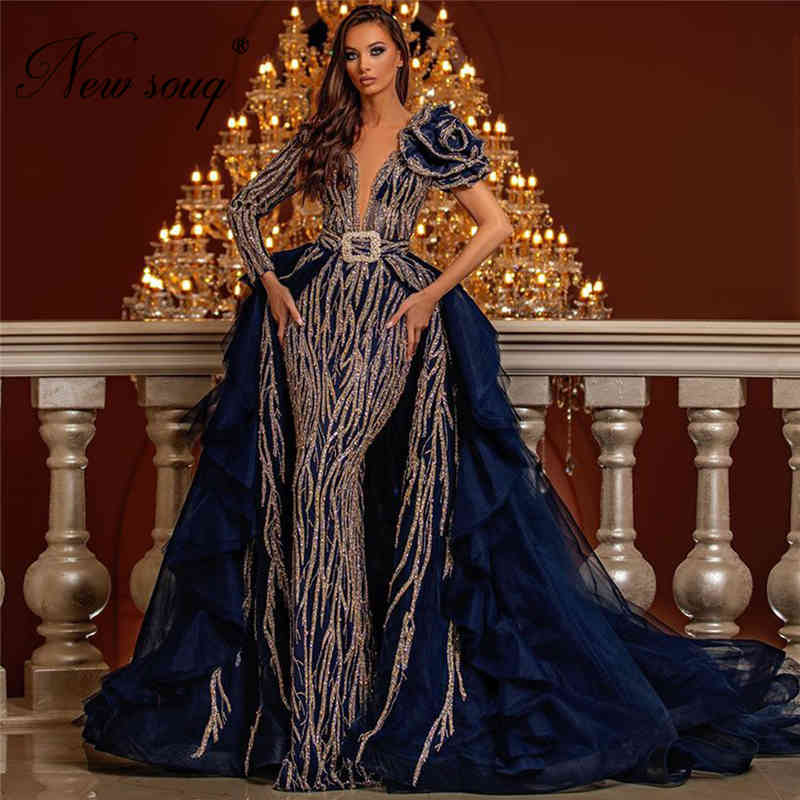 

Vestido de festa com glitter azul marinho dubai, feminino islmico, turco, stacvel, rabe, baile 2020, Multi