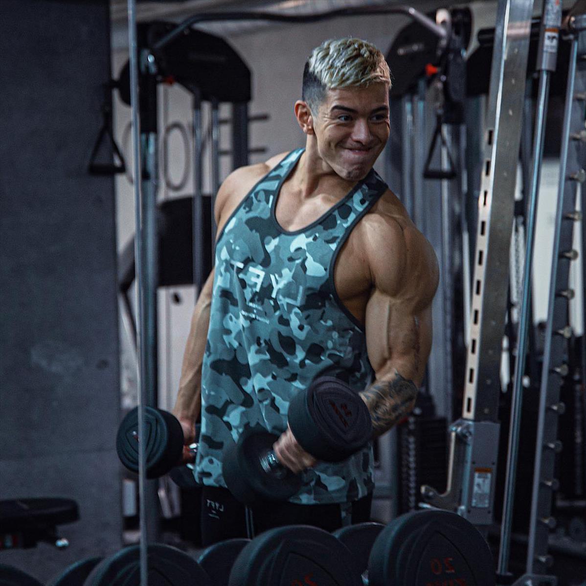 

gym men bodybuilding camo mens sleeveless single tank muscle athletic fitness vest summer clothes, White;black