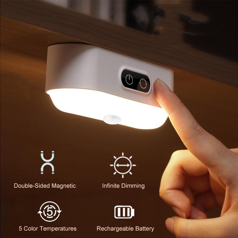 

Night Lights LED Motion Sensor Light USB Rechargeable Bedside Lamp Wall Lamps For Home Wardrobe Staircase Closet Aisle