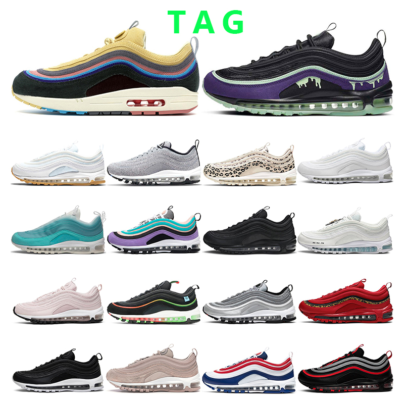 

97 mens running shoes women Triple black white USA Jesus sports sneaker trainer outdoor fashion size 36-45, 11 triple volt