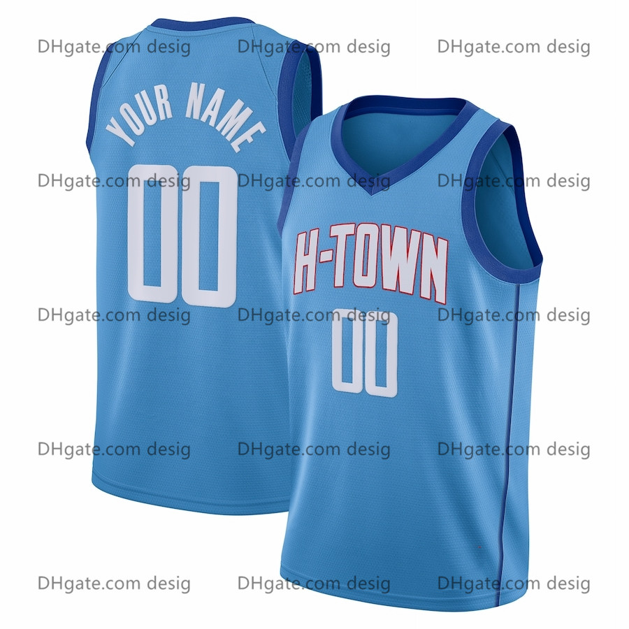 

Men Houston Rockets Blue 2021 Swingman Custom Jersey City Edition, Black